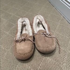 UGG Tan Suede Loafers with Cream Lining